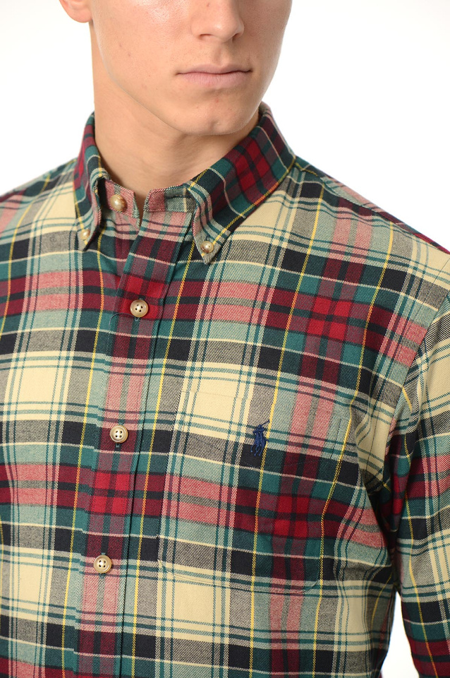 POLO RALPH LAUREN Plaid Performance Shirt Red/Green - 4