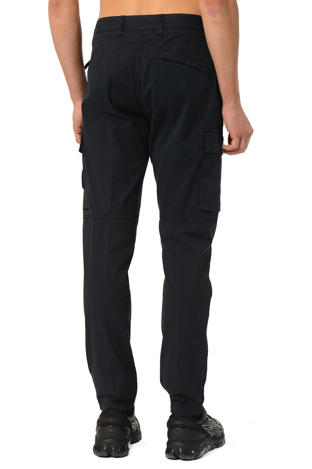 STONE ISLAND 3100032 SUPIMA® COTTON Trousers Navy Blue - 4