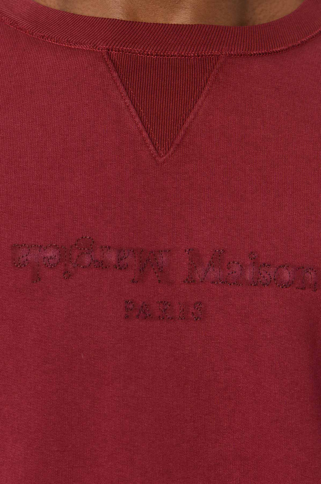 MAISON MARGIELA Reverse Logo Sweatshirt Burgundy  - 4