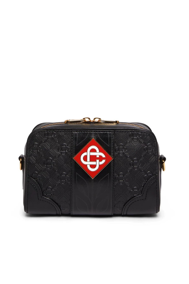 CASABLANCA Monogram Crossbody Leather Bag Black  - 1