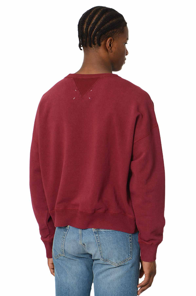 MAISON MARGIELA Reverse Logo Sweatshirt Burgundy  - 5