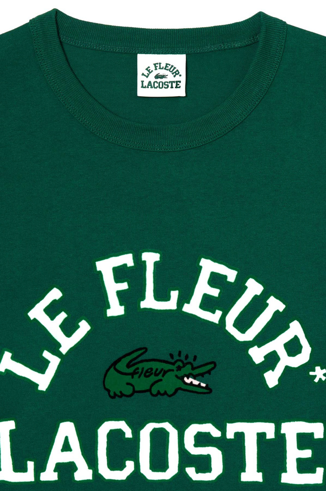 LACOSTE x le FLEUR* Jersey T-shirt Green - 2
