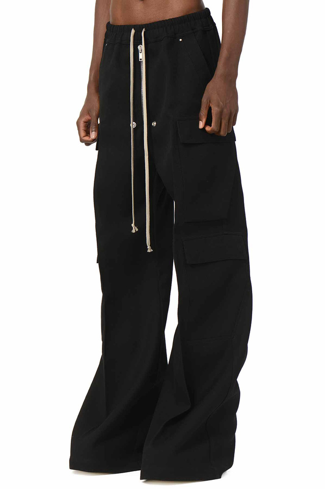 RICK OWENS Concordians Runway Cargobelas Trousers Black - 1