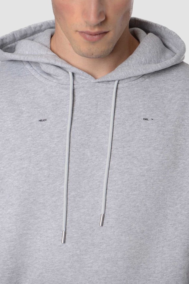 HELIOT EMIL Grey Logo Hoodie - 4