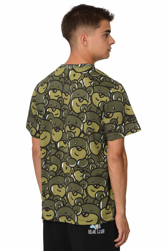 T-shirt INBETWEENERS Camou Bear OG Verde - 3