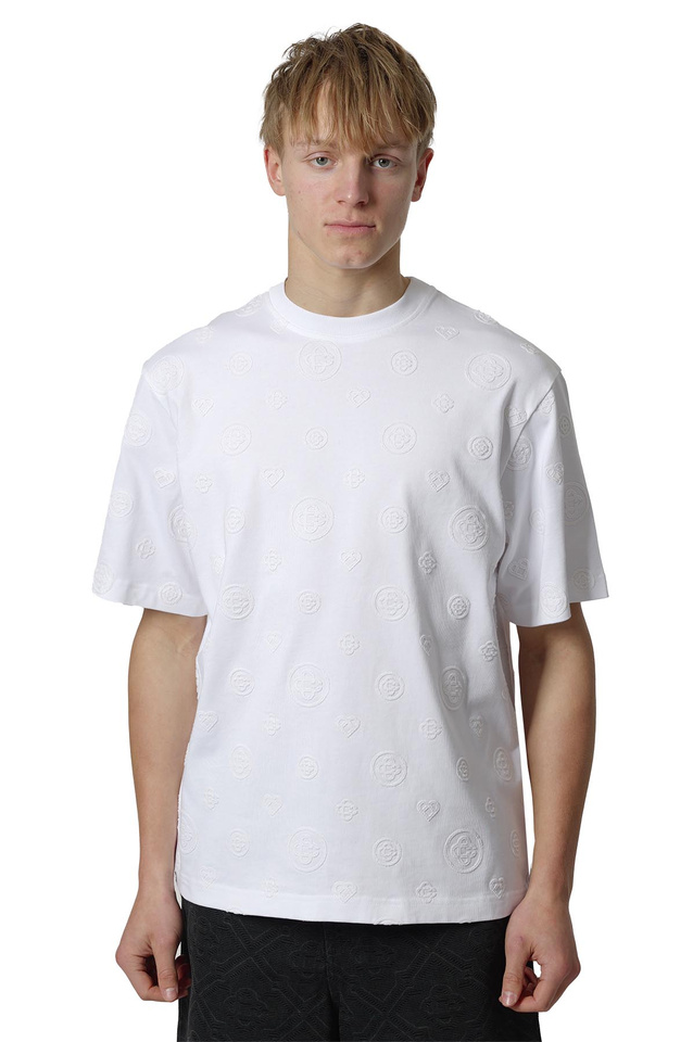 CASABLANCA Monogram White T-shirt - 1