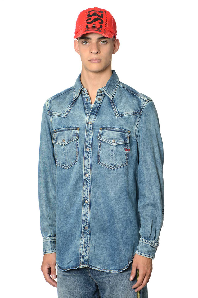 DIESEL D-Ocean Western Shirt Azul médio - 1