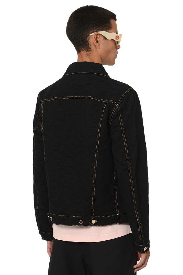 CASABLANCA Monogram Jacquard Denim Jacket Black - 3