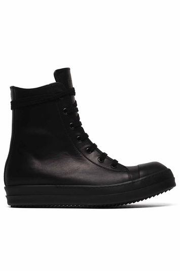 RICK OWENS Hollywood Runway High Sneakers Black/Black 