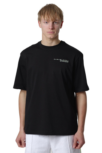 CASABLANCA Glitch Orchid Oversized T-shirt Black 