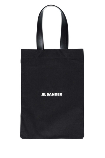 JIL SANDER Large Flat Tote Bag Black