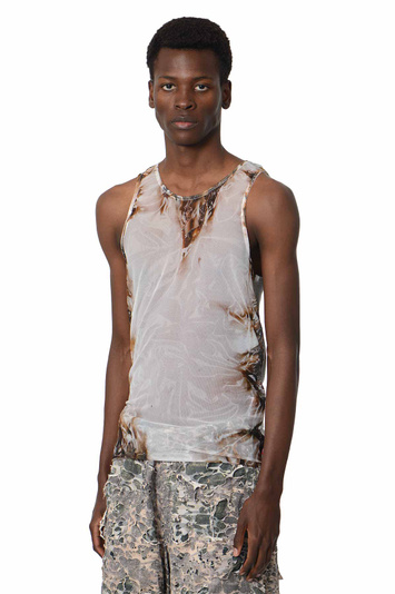 DIESEL T-Lifty-Burn-Art Tank Top 