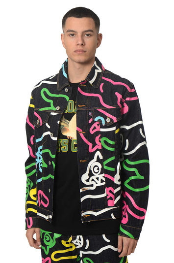 ICECREAM Jumbo Running Dog Multicolor Denim Jacket