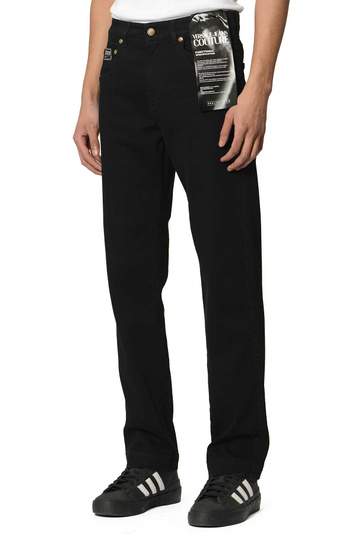 VERSACE JEANS COUTURE Elastic Waistband Black Jeans 