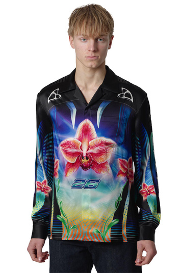 CASABLANCA Orchid Racer Silk Shirt 