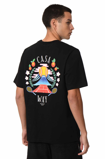 CASABLANCA Casa Way Mountain T-shirt Black