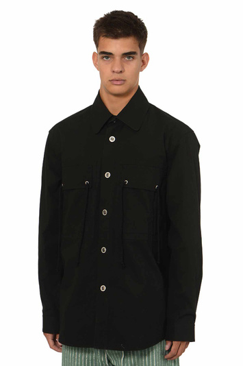 CRAIG GREEN Cotton Block Overshirt Black