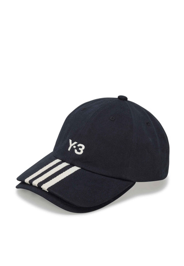 Boné às riscas Y-3 Preto