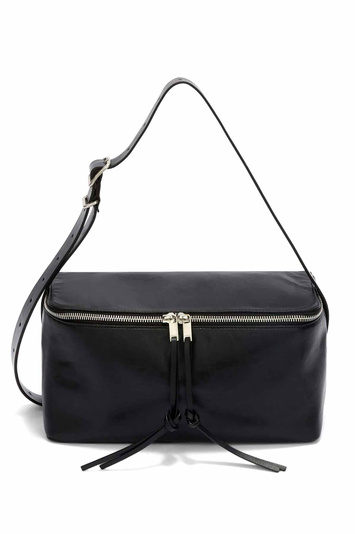 JIL SANDER Medium Leather Camera Bag Black
