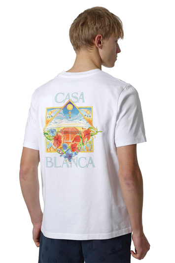 CASABLANCA Flower Court T-shirt White 