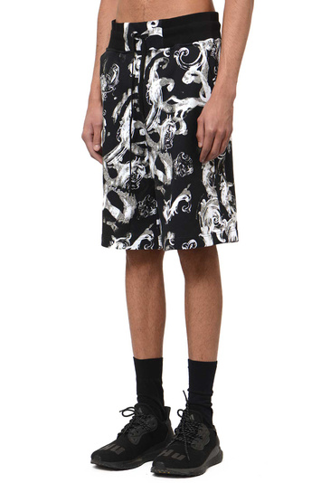 VERSACE JEANS COUTURE Watercolor Baroque Shorts Black