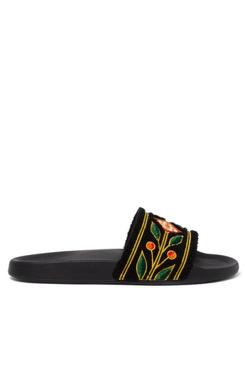 CASABLANCA Laurel Terry Slides Black 