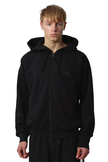 Y-3 Brushed Fleece Hooded Zip Jacket Black