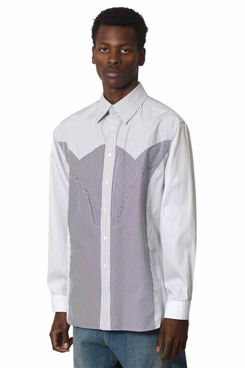 MAISON MARGIELA Pinstripe Western Yoke Shirt