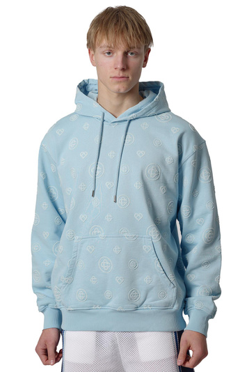 CASABLANCA Hoodie com monograma azul-cerúleo