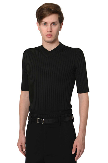 JIL SANDER V-Neck T-Shirt Black
