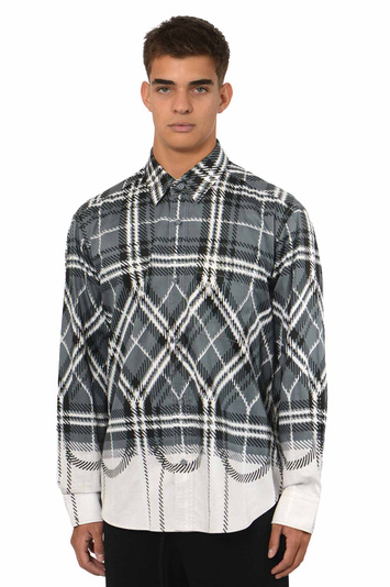 CRAIG GREEN Plaid Faded Shirt Grey/White