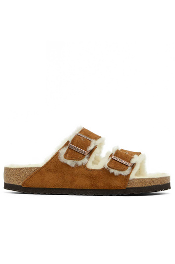 BIRKENSTOCK Arizona Big Buckle Shearling Sandals Mink