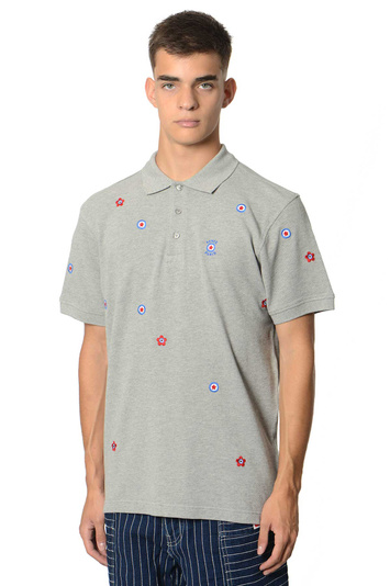 KENZO Target Embroidered Polo-Shirt Grey
