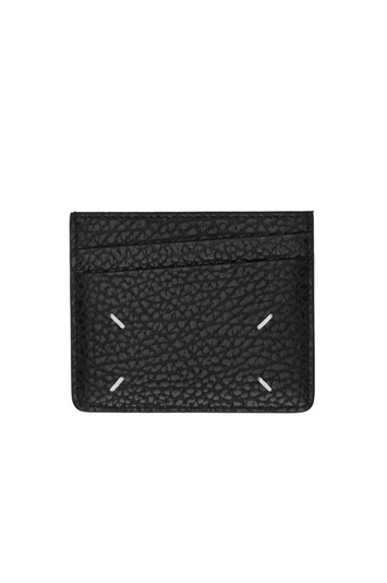 MAISON MARGIELA Porta-cartões em pele granulada Preto