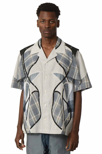 CRAIG GREEN Patchwork Shirt Blue