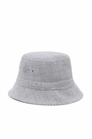 Chapéu de balde axadrezado de algodão LACOSTE