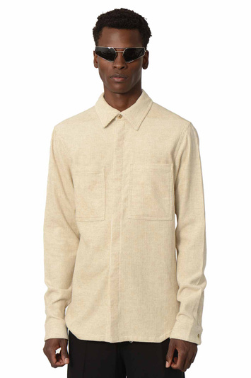 RICK OWENS Concordians Work Shirt Natural