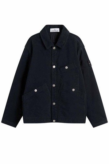 STONE ISLAND 4100055 Cotton Moleskin Jacket Navy Blue