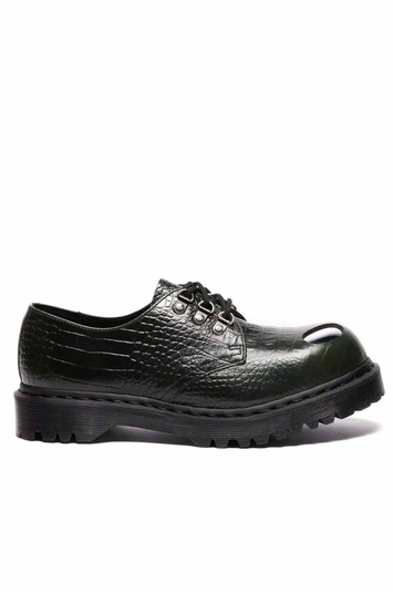DR. MARTENS 1461 Steel Toe 3-Eye Shoes Green 