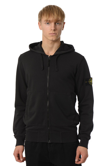 STONE ISLAND 6100061 Sweatshirt com capuz e fecho de correr Carvão vegetal