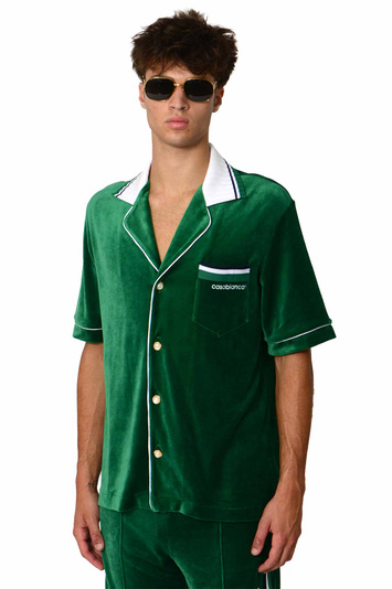 CASABLANCA Velour Shirt Green