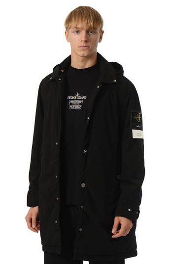 STONE ISLAND 7100004 POLY-TC Long Coat Black