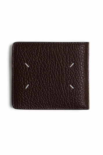 Maison Margiela Embossed Grain Bi-Fold Wallet Walnut