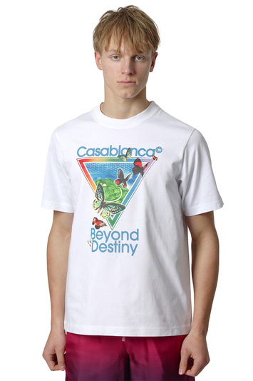 CASABLANCA Tennis Club Icon Beyond Destiny T-shirt White