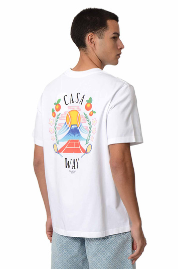 CASABLANCA T-shirt Casa Way Mountain Branco