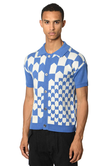 Polo de malha axadrezada RHUDE Rhacing 