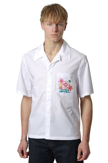 CASABLANCA Collage D'Icones Graphiques Embroidered Shirt White